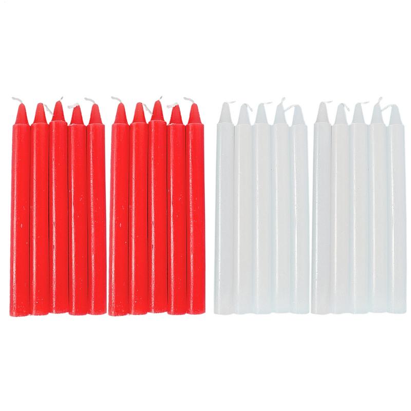 Glow Sticks Survival - Bougies coniques 10X cire naturelle non