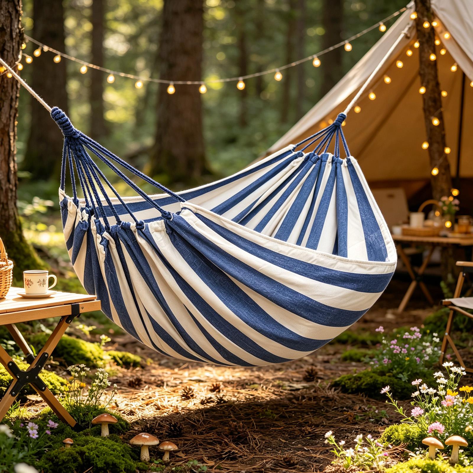 Camping Hammock - Hamac portable 200x150cm, confortable et léger,