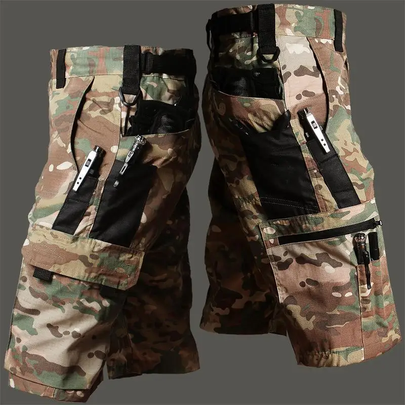 Urban Outdoor Camping - Pantalon Cargo d'extérieur, Short tactique militaire,