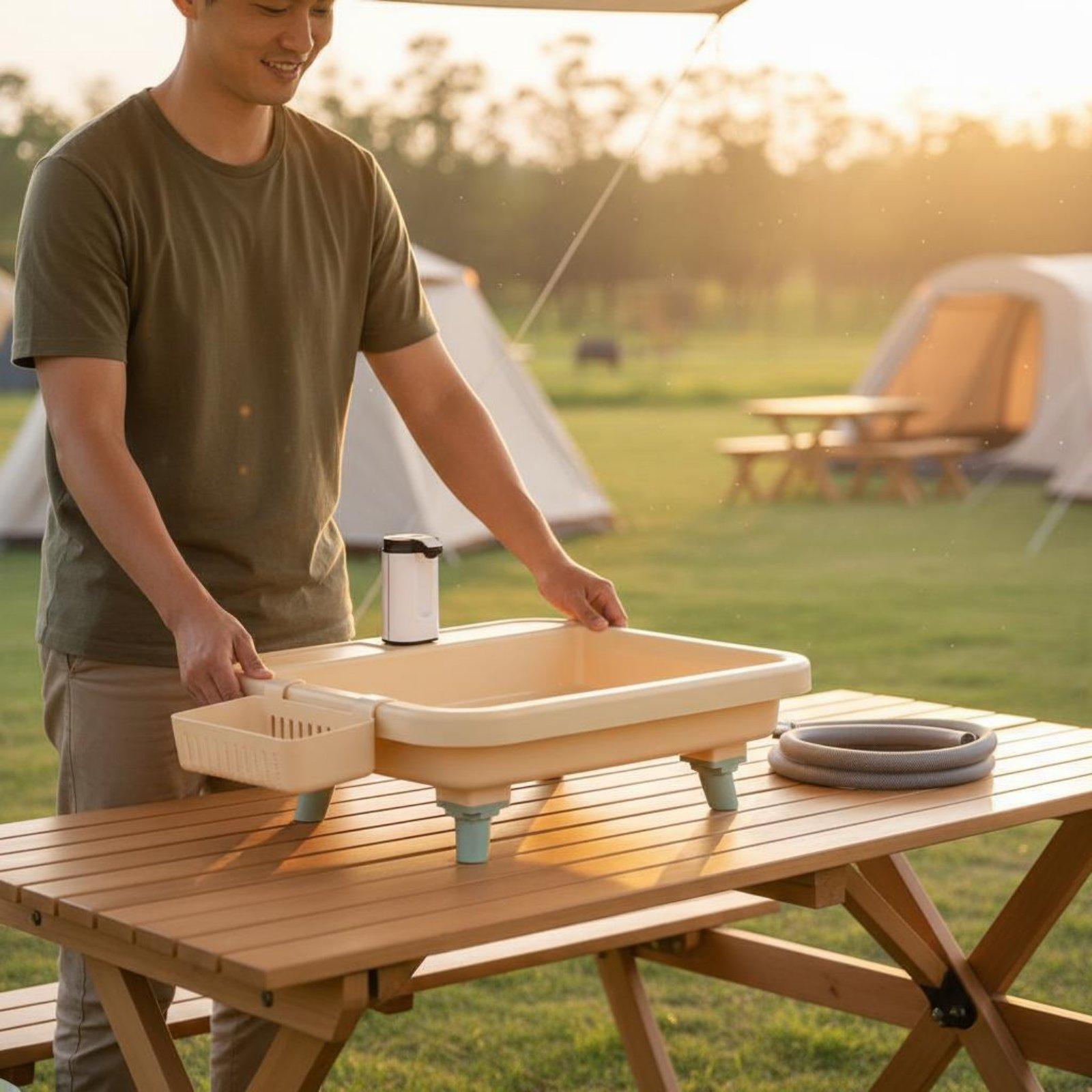 Évier de camping portable avec - Outdoor Camping avis et prix
