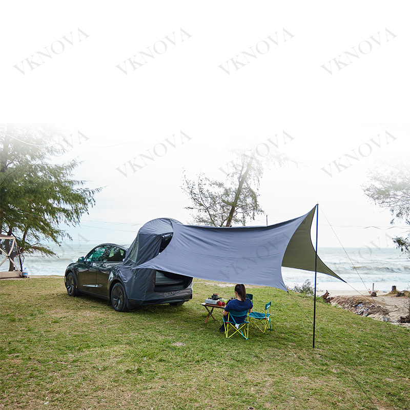 Tente de camping pour coffre d - Outdoor Camping Car Tail Tent avis et prix