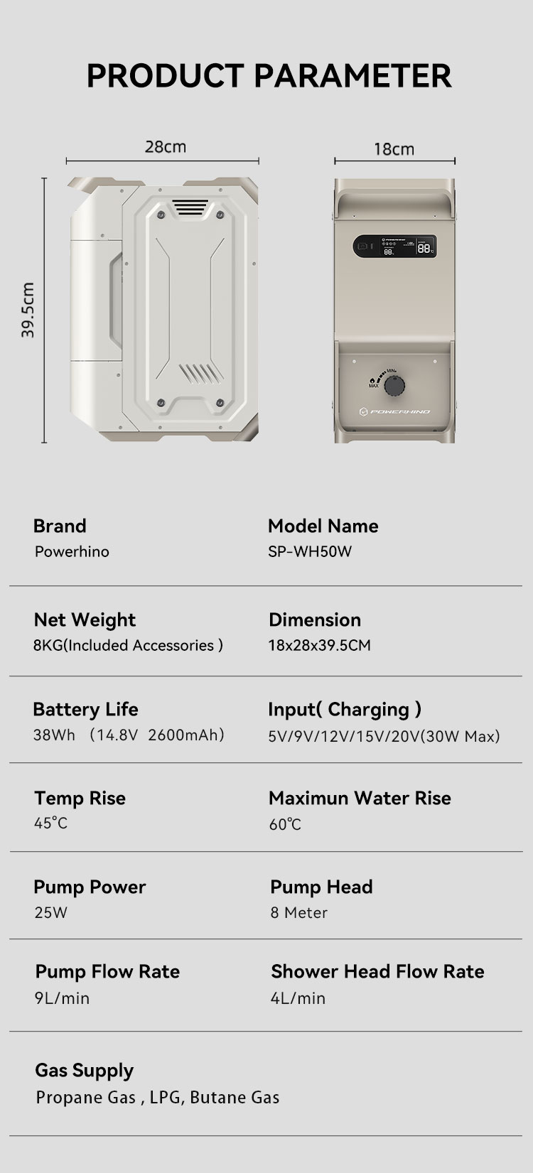 Chauffe-eau instantané portabl - Outdoor Camping Showers avis et prix