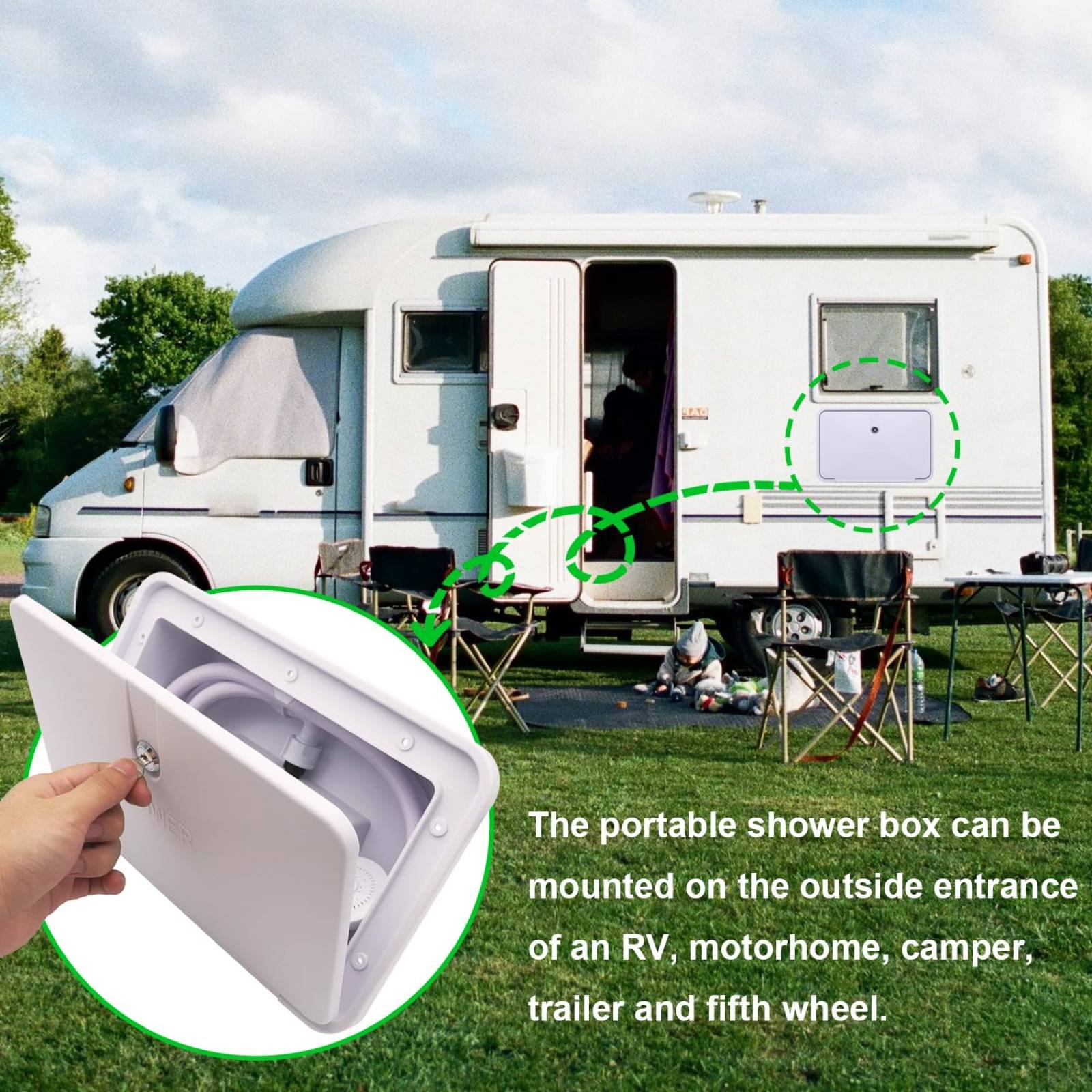 Boîte de douche extérieure com - Outdoor Camping Gear avis et prix