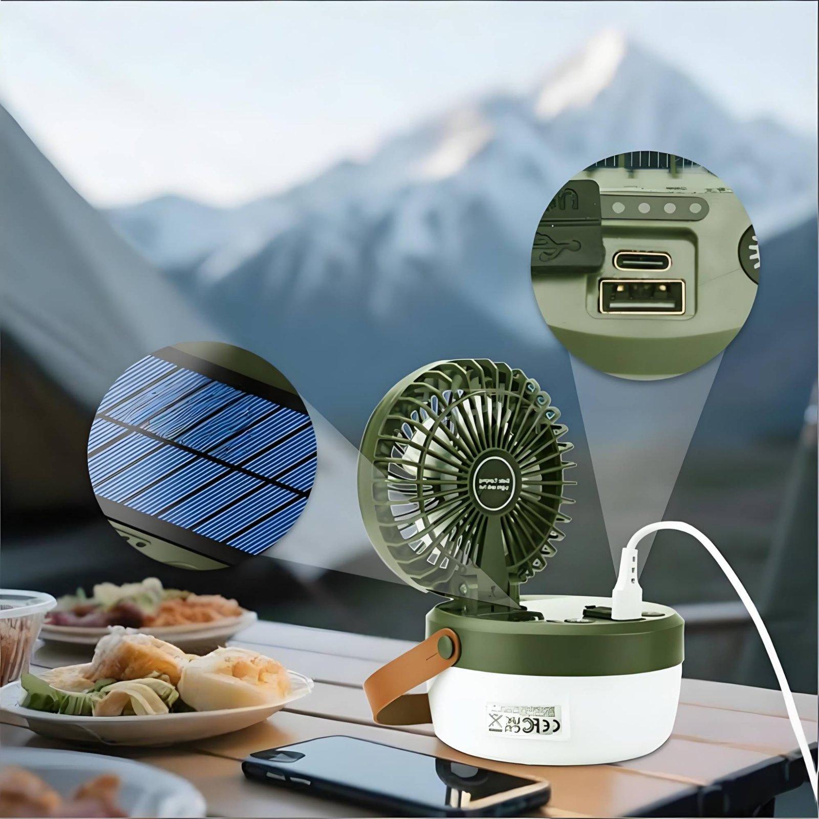 Ventilateur solaire de camping - Outdoor Camping Gear avis et prix