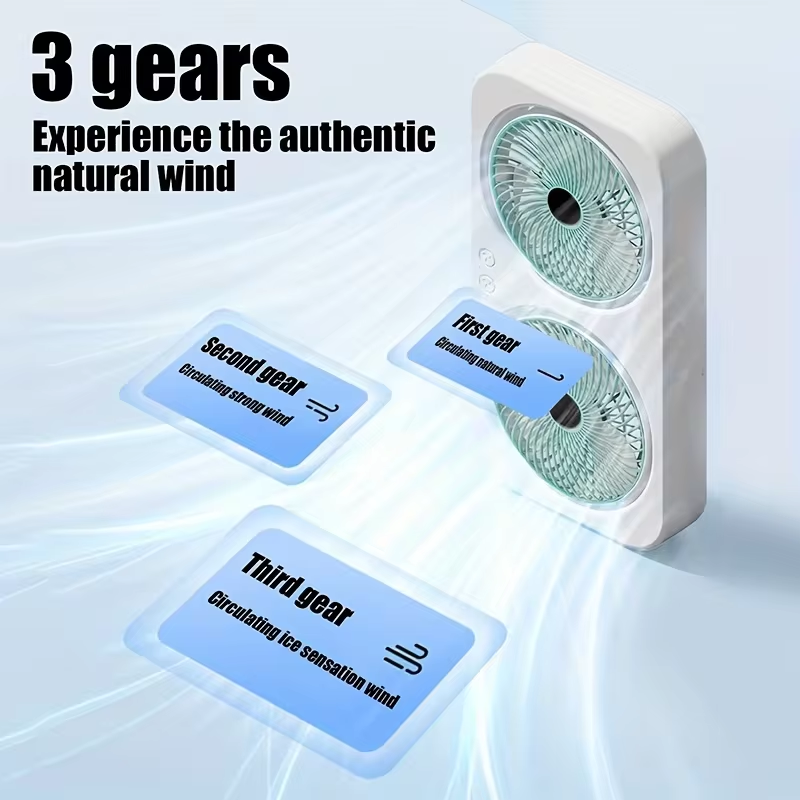 Ventilateur USB à double tête, - Outdoor Camping Fan avis et prix
