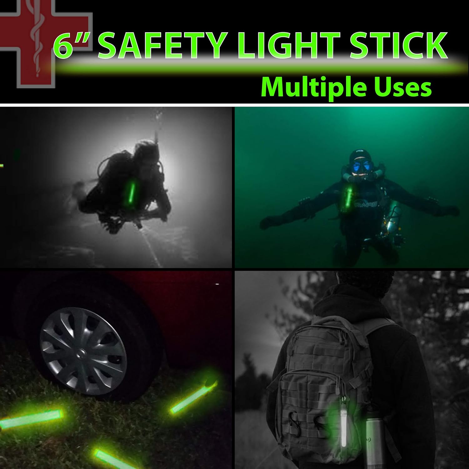 Bâtons lumineux en vrac vert,  - Glow Sticks Survival avis et prix