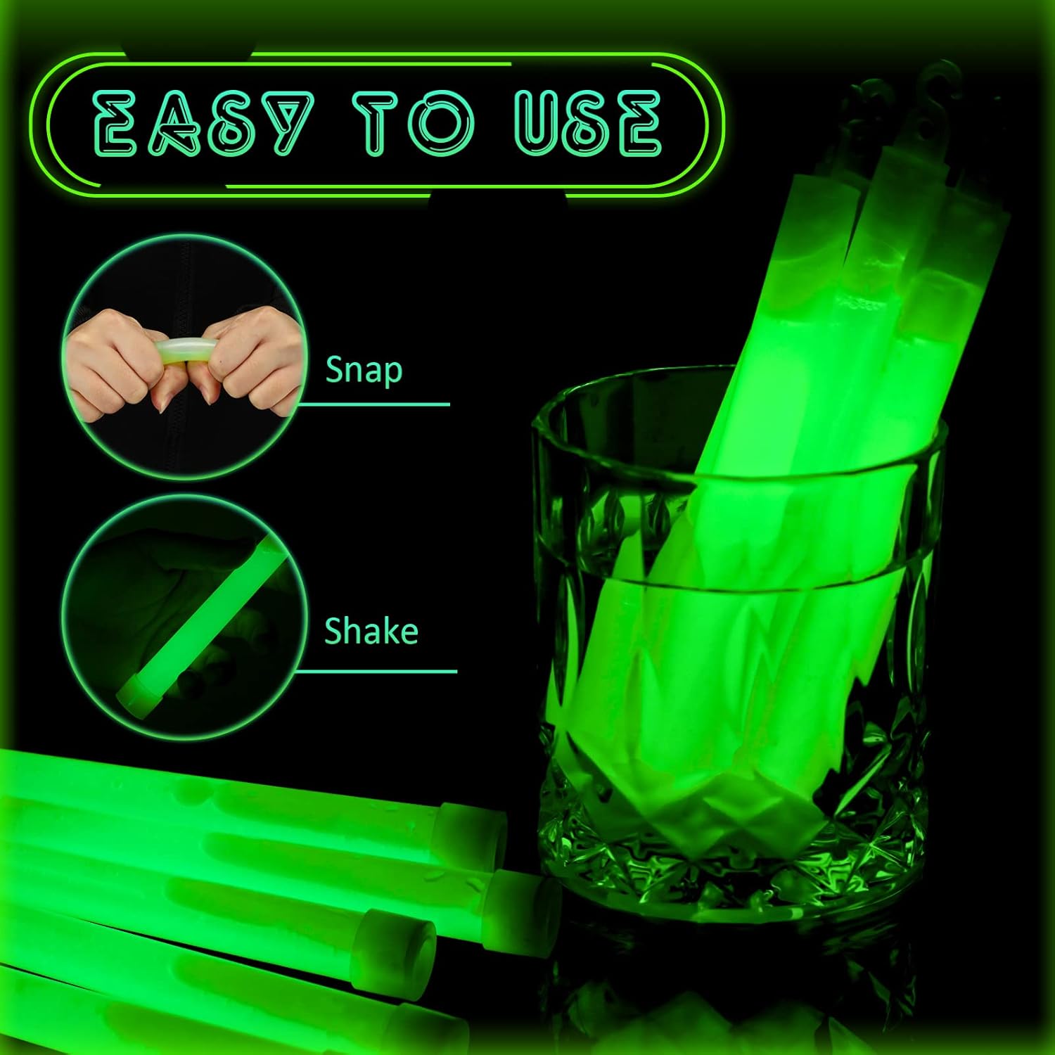 Bâtons lumineux en vrac vert,  - Glow Sticks Survival avis et prix