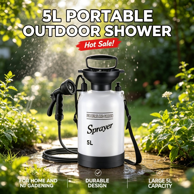 Douche de camping portable 5L, - Outdoor Camping Carpet avis et prix