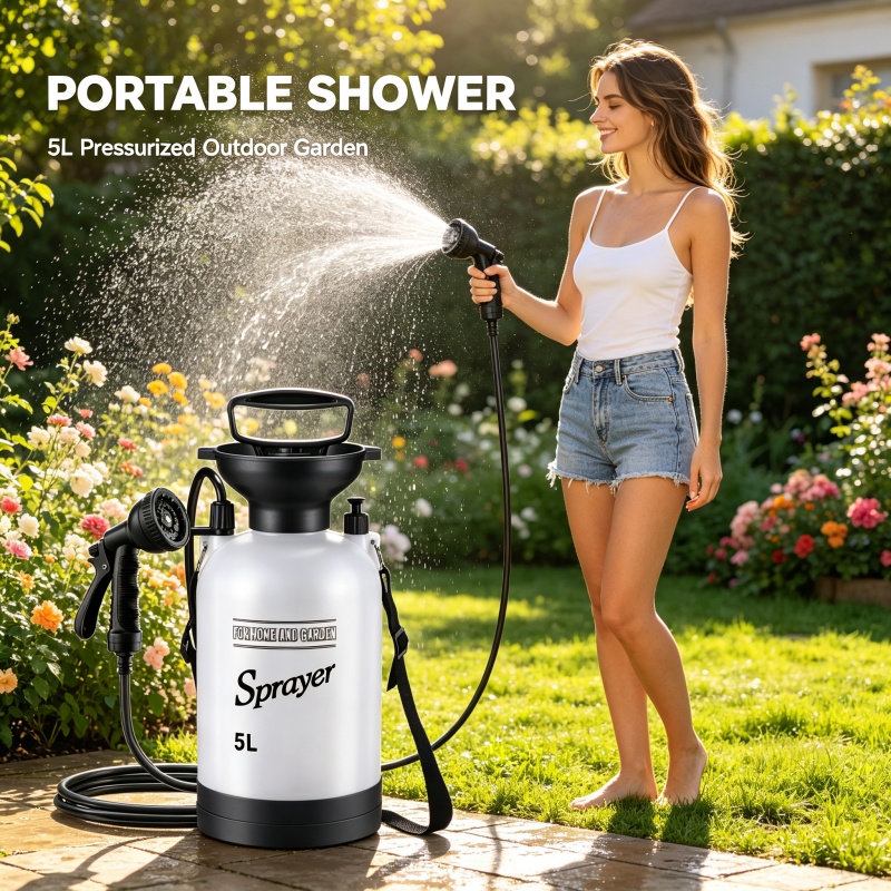 Douche de camping portable 5L, - Outdoor Camping Carpet avis et prix